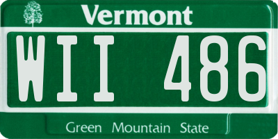 VT license plate WII486