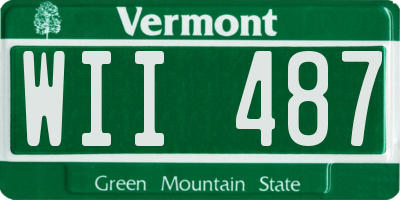 VT license plate WII487