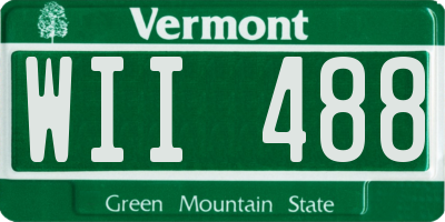 VT license plate WII488
