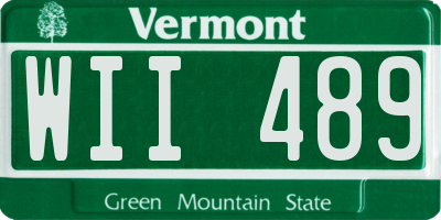 VT license plate WII489