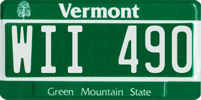 VT license plate WII490