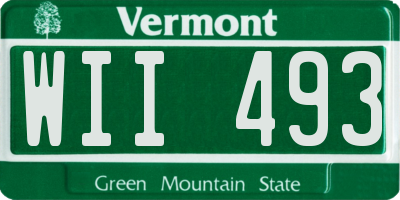 VT license plate WII493