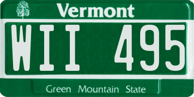 VT license plate WII495