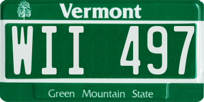 VT license plate WII497