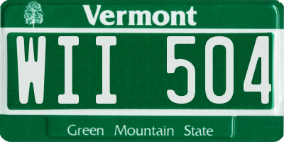 VT license plate WII504
