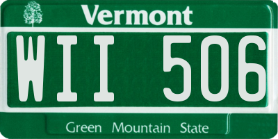VT license plate WII506