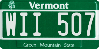 VT license plate WII507