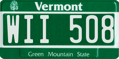 VT license plate WII508