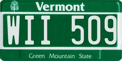 VT license plate WII509