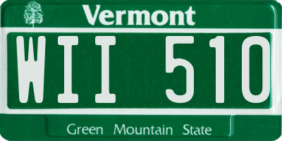 VT license plate WII510