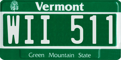 VT license plate WII511
