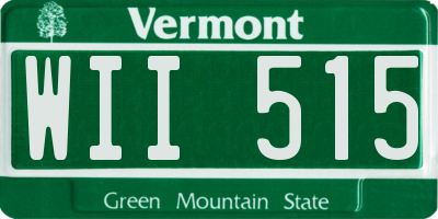 VT license plate WII515