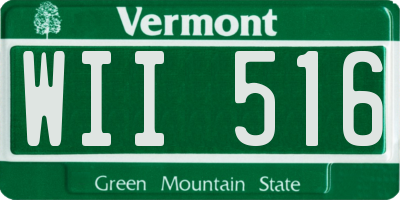 VT license plate WII516