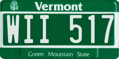 VT license plate WII517