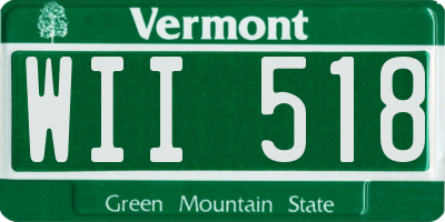 VT license plate WII518