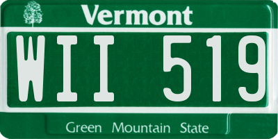 VT license plate WII519