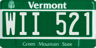 VT license plate WII521