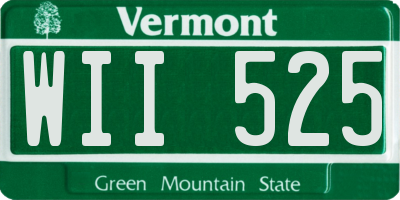 VT license plate WII525