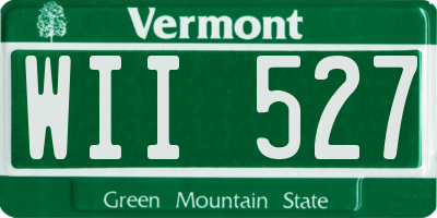 VT license plate WII527