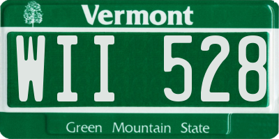 VT license plate WII528