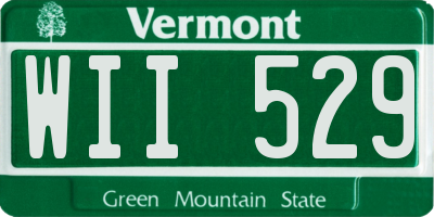 VT license plate WII529