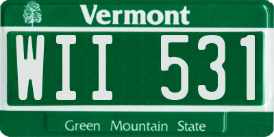 VT license plate WII531
