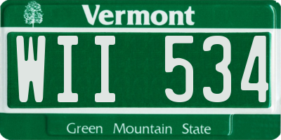 VT license plate WII534