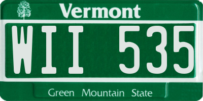 VT license plate WII535