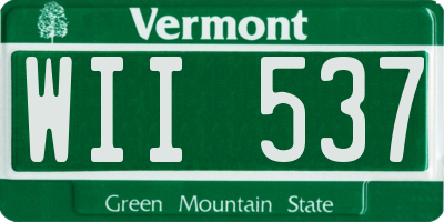 VT license plate WII537