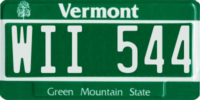 VT license plate WII544