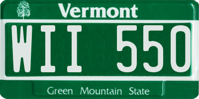VT license plate WII550