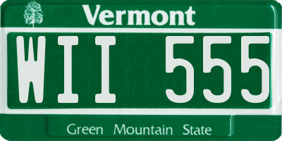 VT license plate WII555