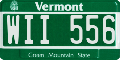 VT license plate WII556