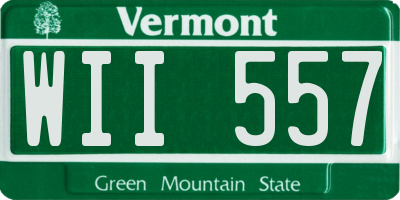 VT license plate WII557
