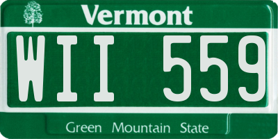 VT license plate WII559
