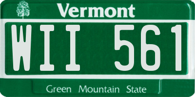 VT license plate WII561