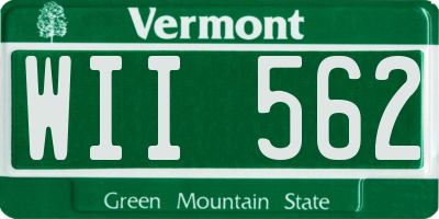 VT license plate WII562