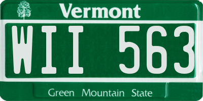VT license plate WII563