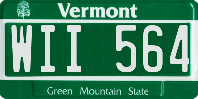 VT license plate WII564