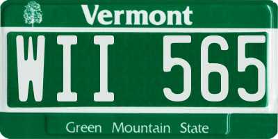 VT license plate WII565
