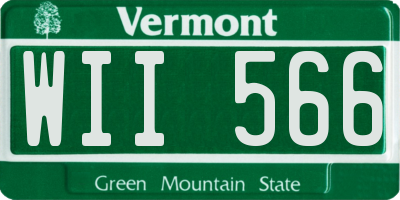 VT license plate WII566