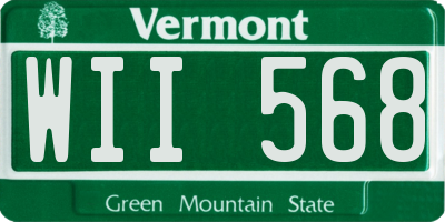 VT license plate WII568
