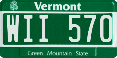 VT license plate WII570