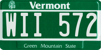 VT license plate WII572