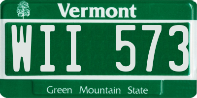 VT license plate WII573