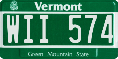VT license plate WII574