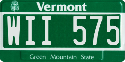 VT license plate WII575