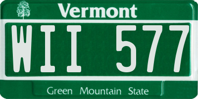 VT license plate WII577