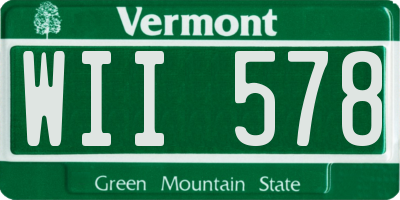 VT license plate WII578