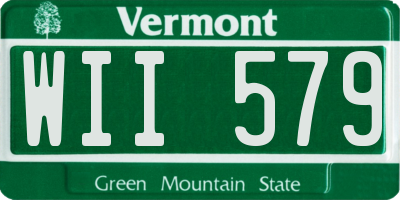 VT license plate WII579